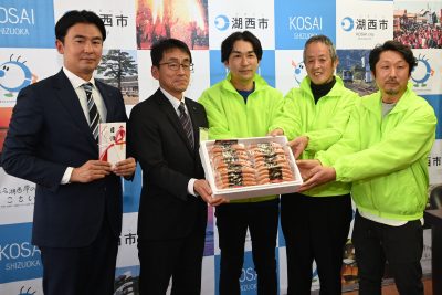 ウインナーを湖西市の小中学校に寄贈